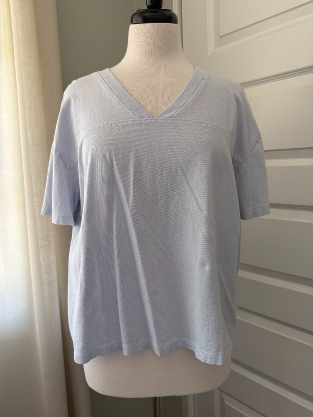 Victoria's Secret PINK Oversized Varsity V-Neck Tee : Medium